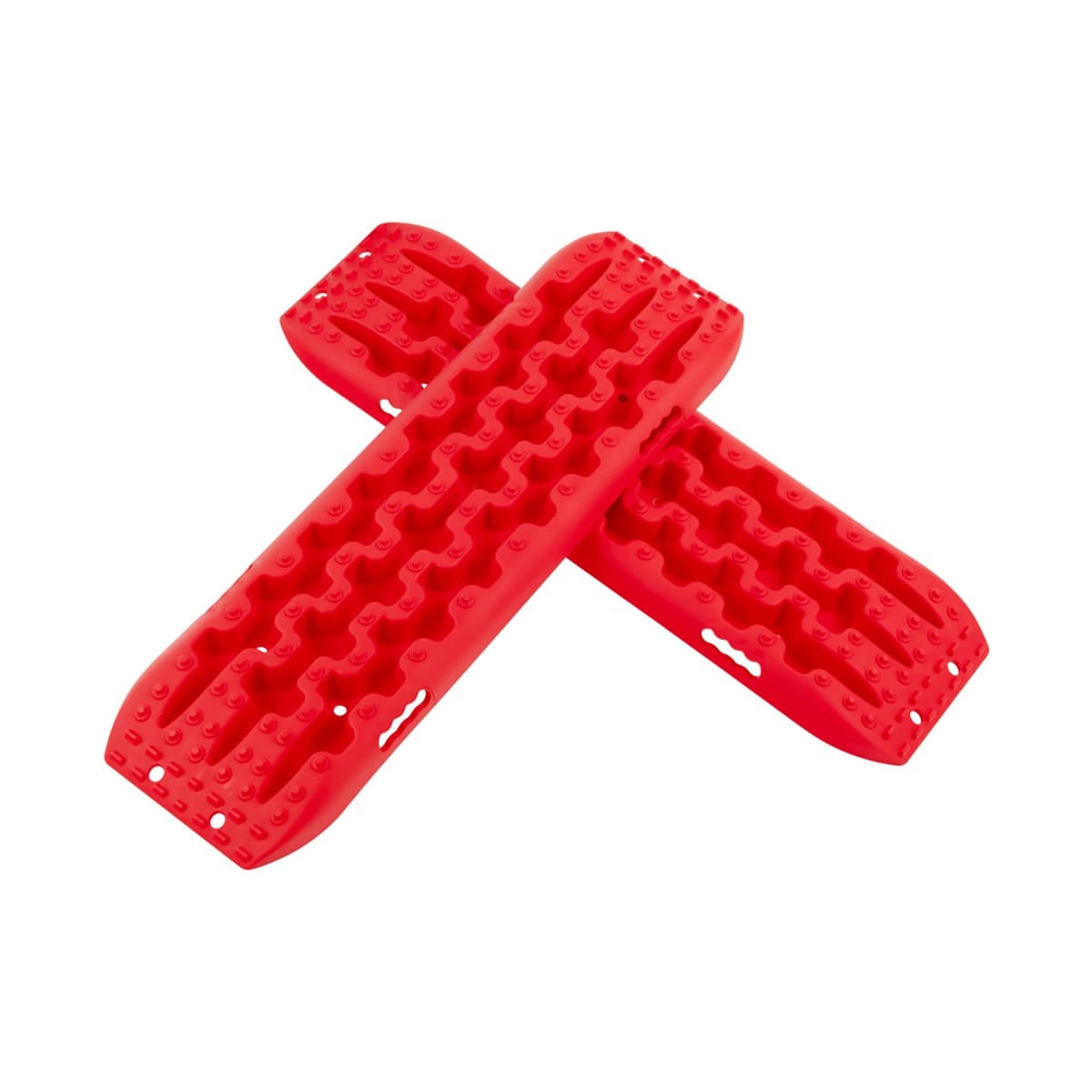 CostwayPlanche de Récupération Tout-Terrain 2 Pièces Tapis de Traction en Nylon Charge 10 T Récupération de Véhicules dans Neige Boue et Sable Rouge